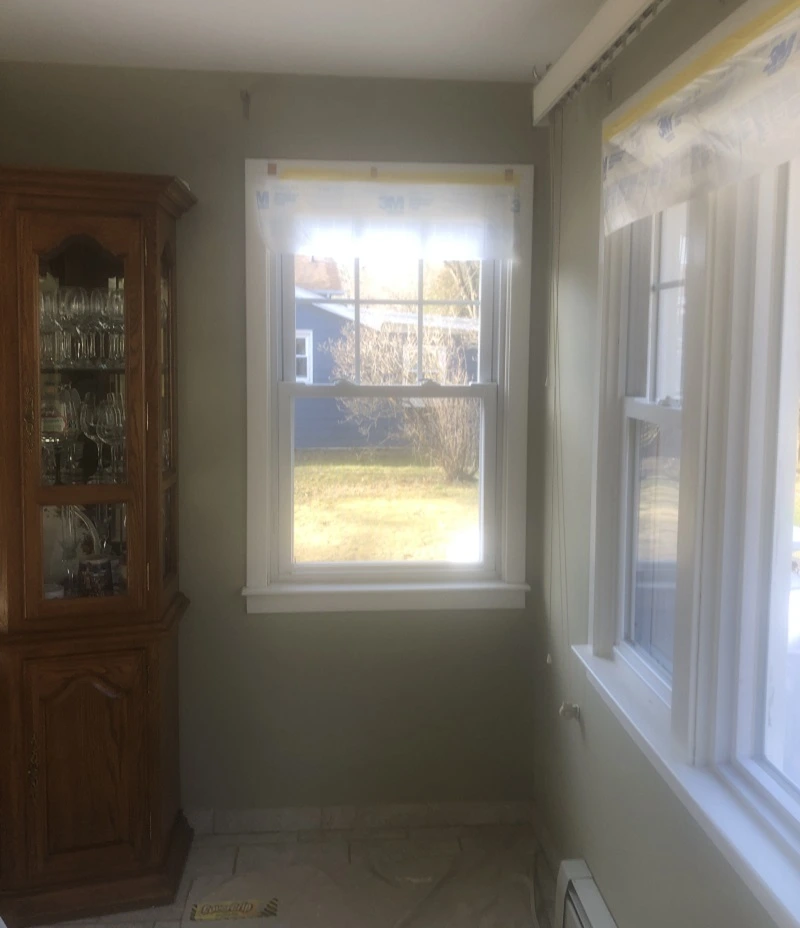 Window replacement jobsite in North Haven CT